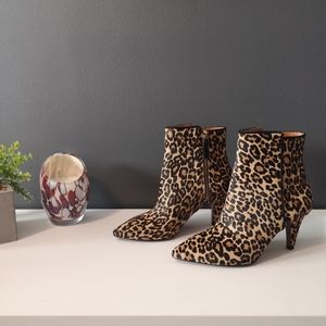 Nine West Leopard print ankle booties
